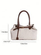 ESSENCEBAG - Grand Sac Cabas en Toile Texturée et Marron