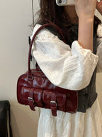 JOYRYDE - Sac à Main "Bordeaux Gloss" – Détails Boucles