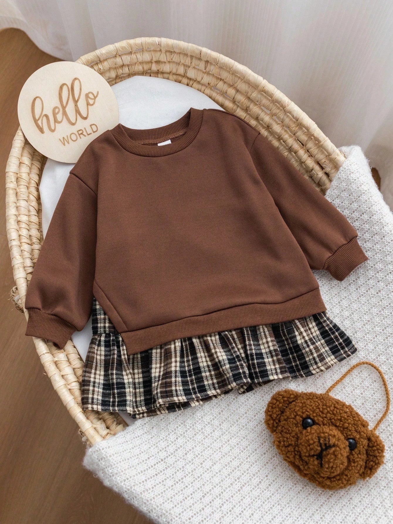 SHEIN - Robe Bébé Fille à Motifs Colorés