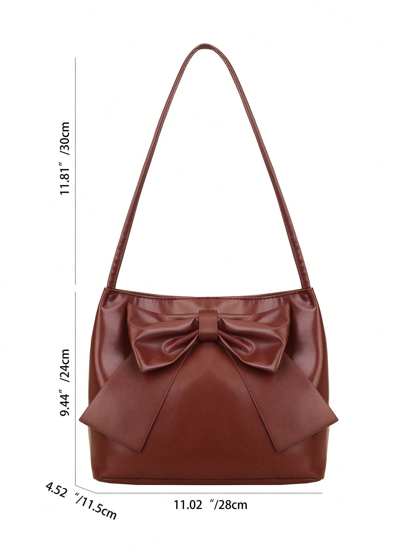 FFAN BAGS - Sac à Épaule "Coquette" – Noeud Géant & Cuir Souple