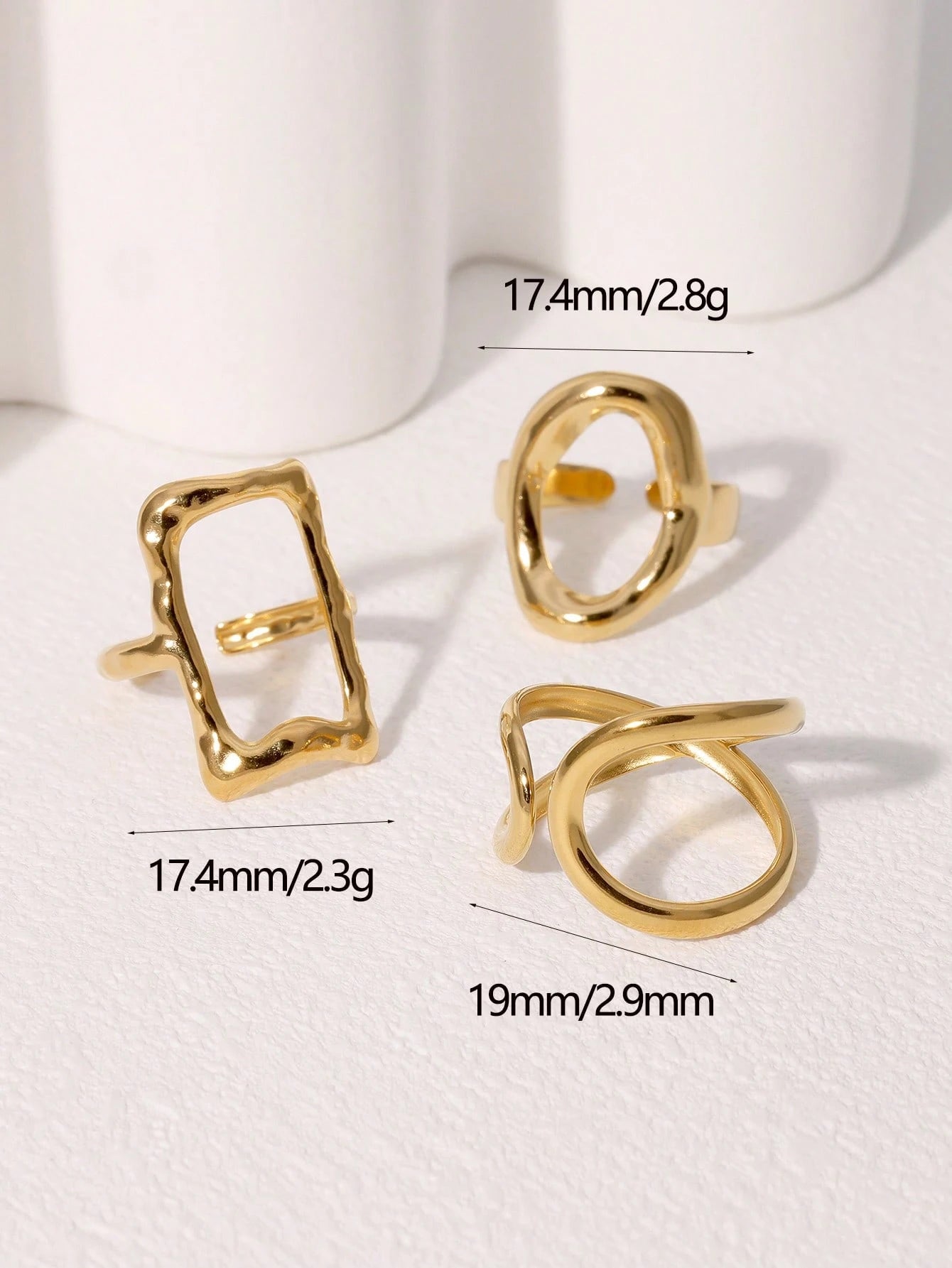 SERANIA -  Set de 3 Bagues "Trio Signature"