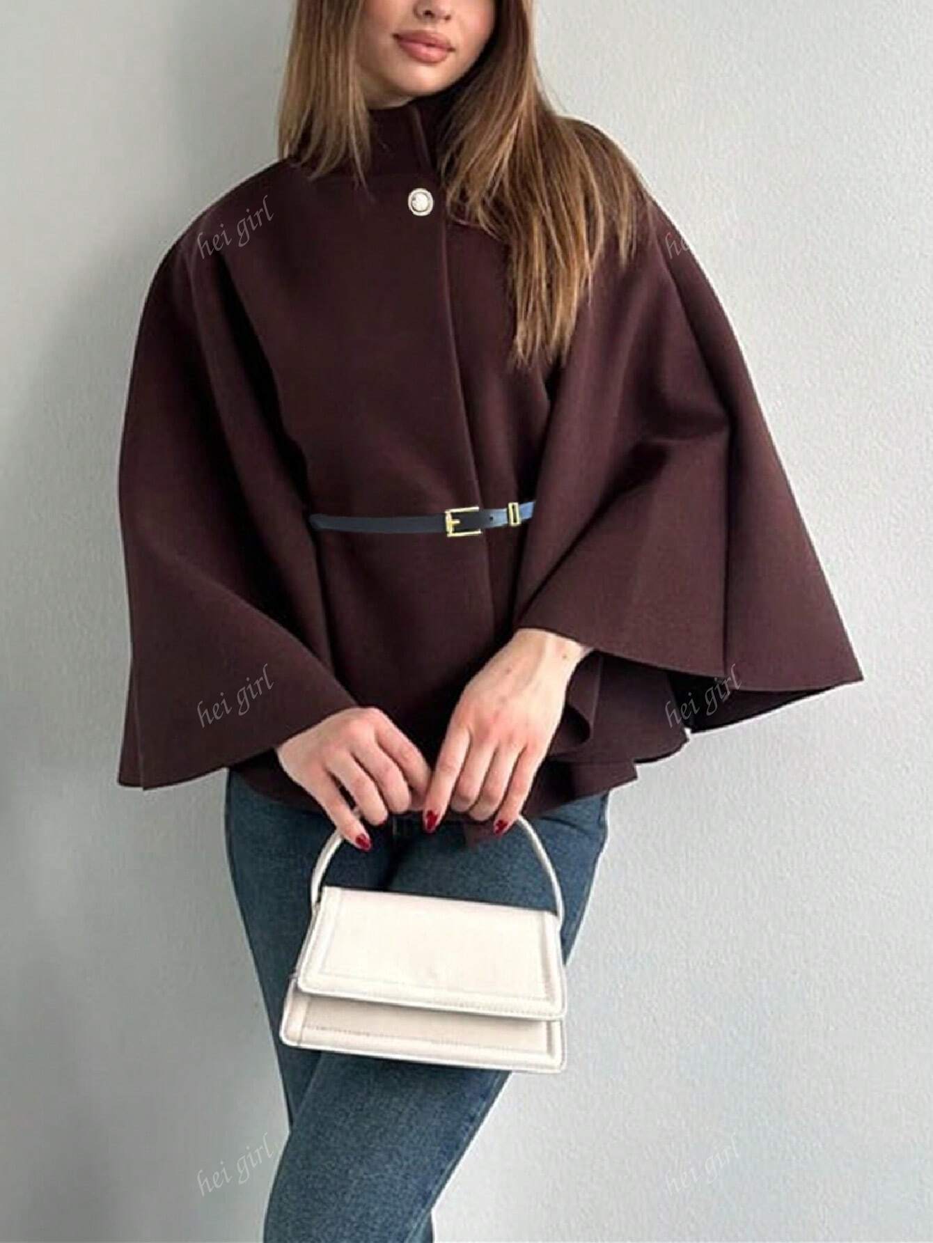 HEI GIRL – Manteau Cape Ceinturé