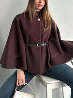 HEI GIRL – Manteau Cape Ceinturé