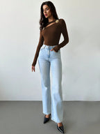 FIRERIE – Top "Éclat Floral" à Découpe Asymétrique