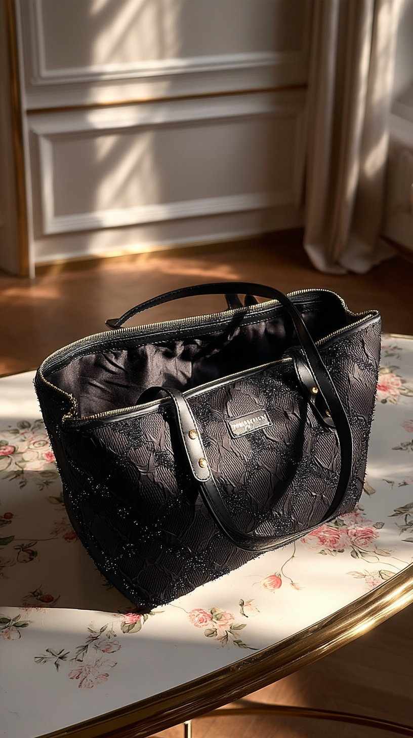 MIDNIGHT D - Sac Cabas à Texture