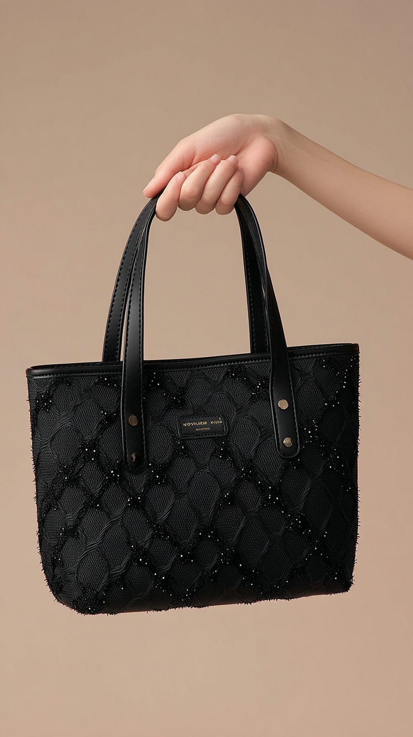 MIDNIGHT D - Sac Cabas à Texture