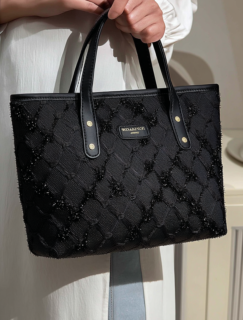 MIDNIGHT D - Sac Cabas à Texture