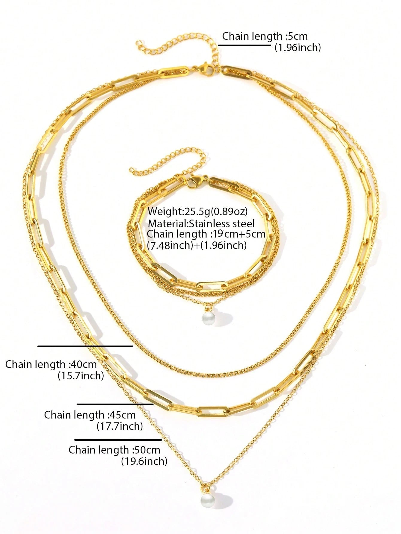 AMONG - Parure "Éclat de Perle" – Collier & Bracelet Assorti - Véluxe - Daily Look