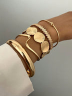 AURISTY – Lot de 5 Bracelets Dorés - Véluxe - Daily Look