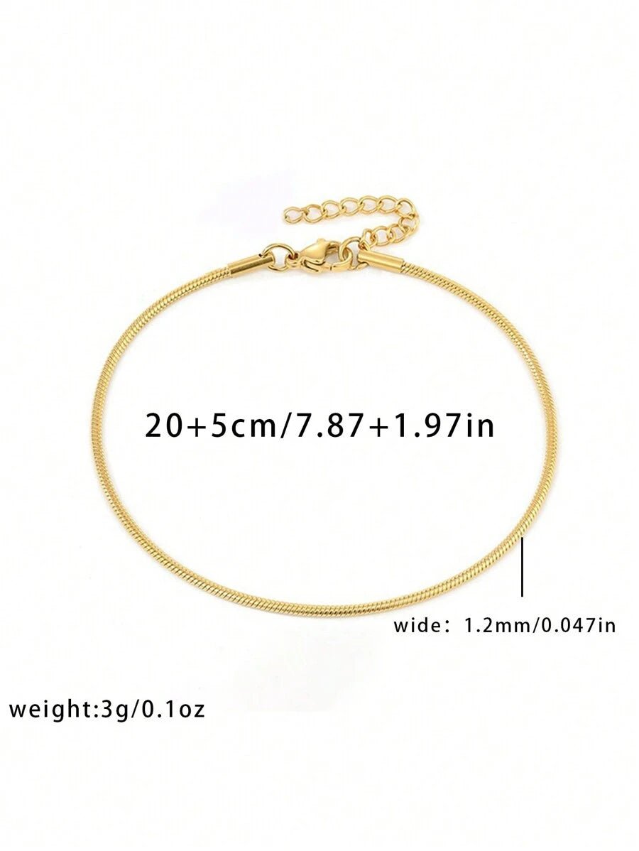 DASIMO - Bracelet de Cheville "Snake Gold" - Véluxe - Daily Look