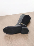 EASY – Bottes Plates Hautes Noires - Véluxe - Daily Look