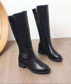EASY – Bottes Plates Hautes Noires - Véluxe - Daily Look