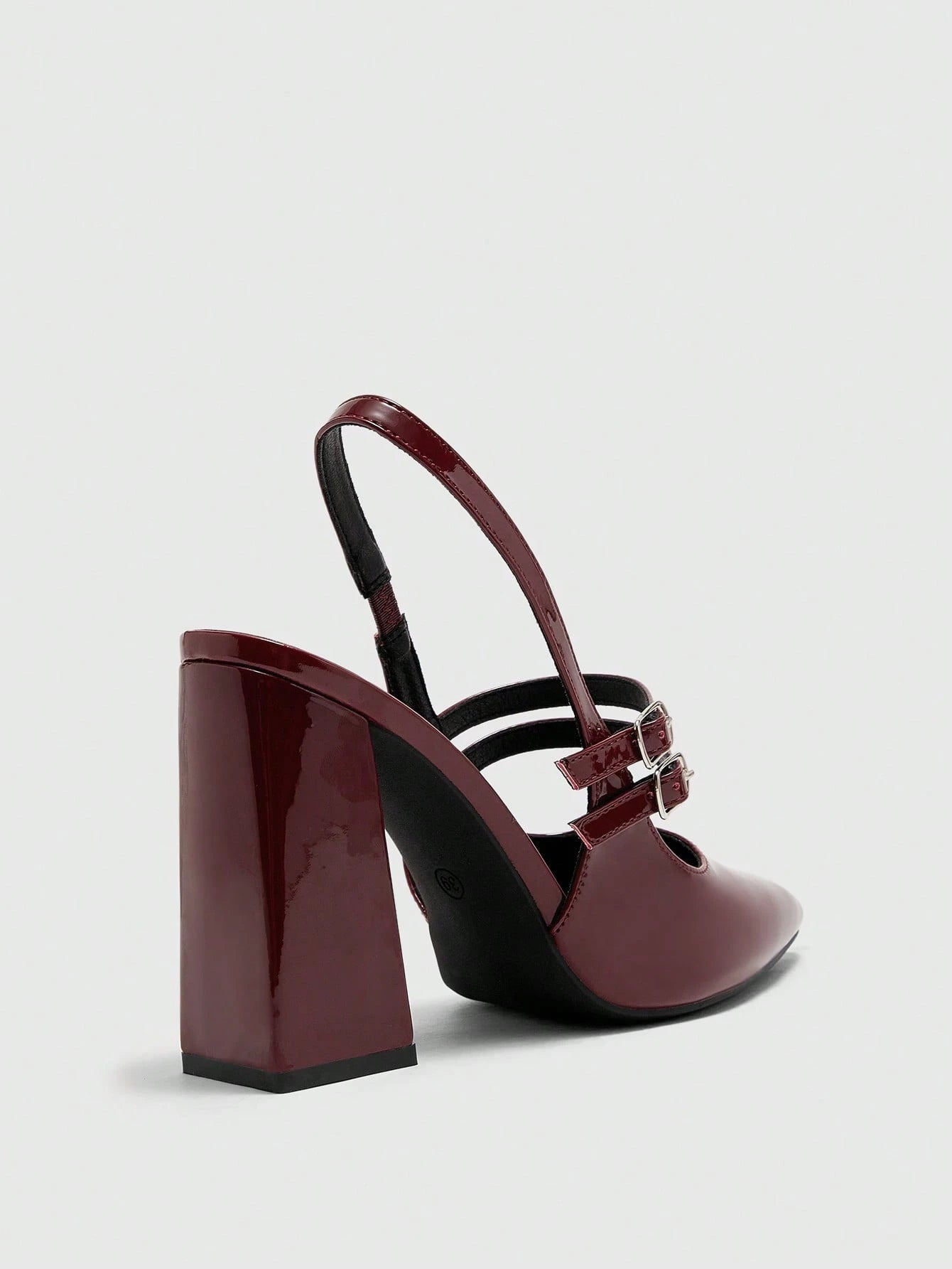 Escarpins Mary Jane Vernis "Bordeaux Glam" – Slingback à Double Bride - Véluxe - Daily Look