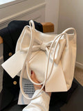 FFAN BAGS - Sac à Épaule "Coquette" – Noeud Géant & Cuir Souple - Véluxe - Daily Look