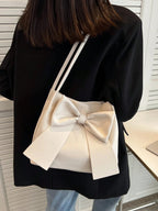 FFAN BAGS - Sac à Épaule "Coquette" – Noeud Géant & Cuir Souple - Véluxe - Daily Look