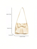 FFAN BAGS - Sac à Épaule "Coquette" – Noeud Géant & Cuir Souple - Véluxe - Daily Look