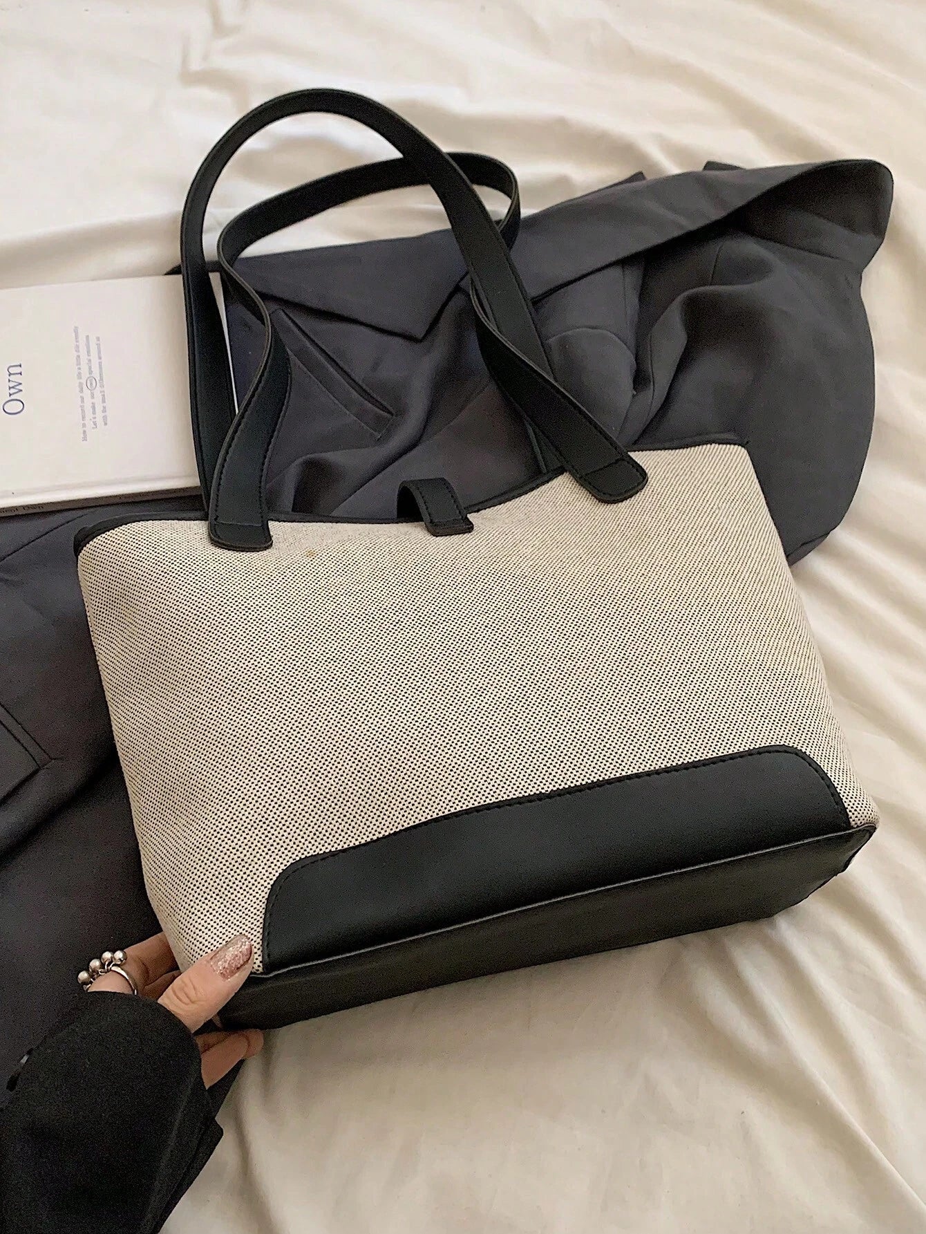 FFAN BAGS - Sac Tote Bi - matière Élégance Canvas - Véluxe - Daily Look