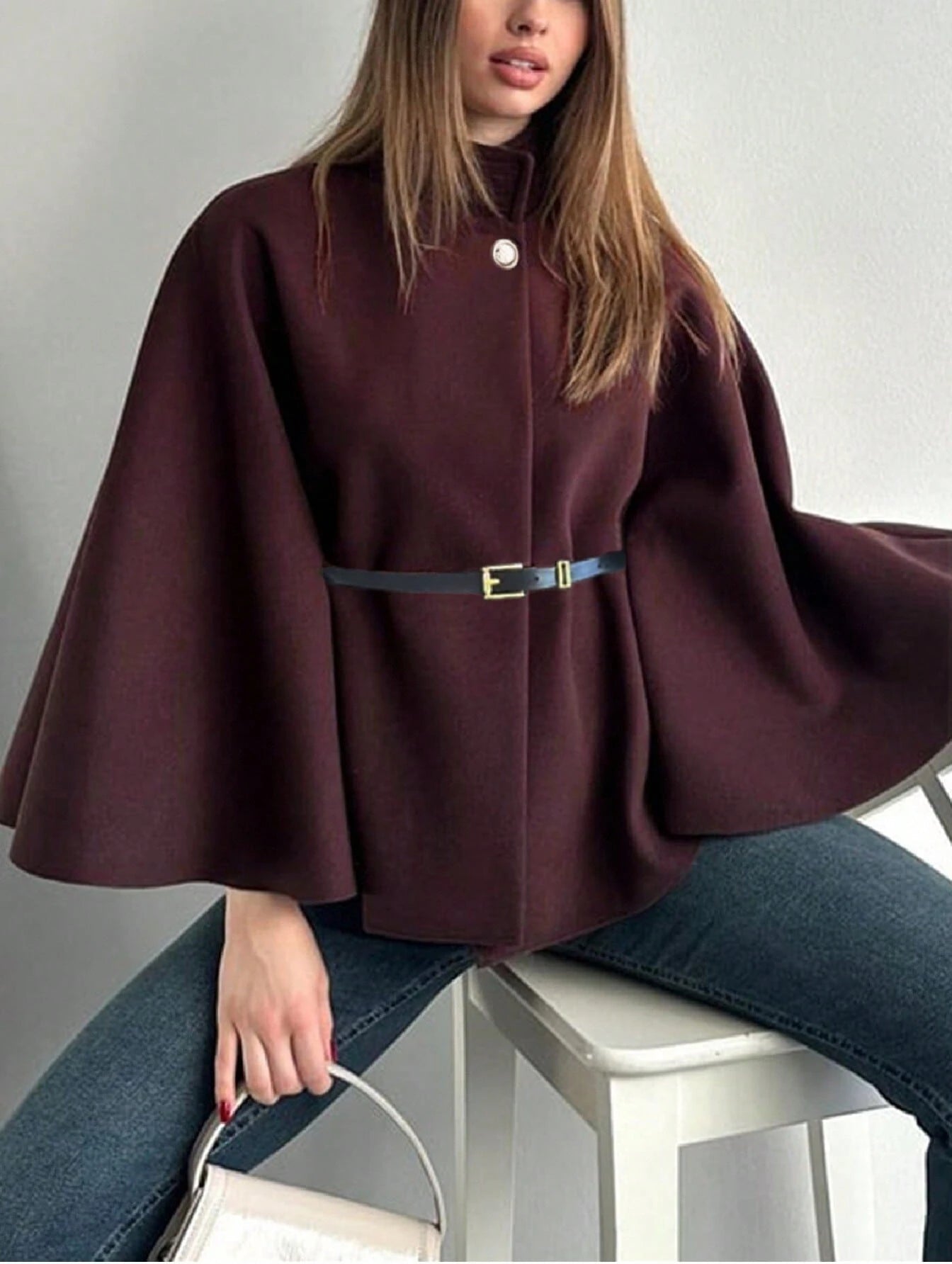 HEI GIRL – Manteau Cape Ceinturé - Véluxe - Daily Look