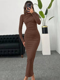 INAWLY SOLVA – Robe Drapée "Mocha" - Véluxe - Daily Look
