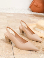 LYZY - Escarpins Slingback Talon Carré Confort - Véluxe - Daily Look