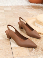 LYZY - Escarpins Slingback Talon Carré Confort - Véluxe - Daily Look
