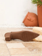 LYZY - Escarpins Slingback Talon Carré Confort - Véluxe - Daily Look