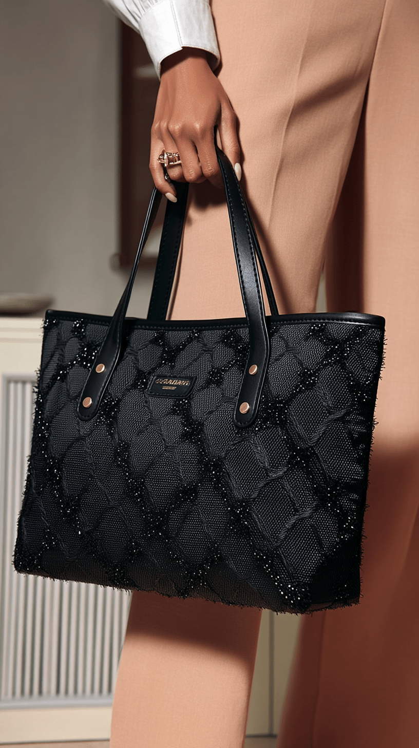 MIDNIGHT D - Sac Cabas à Texture - Véluxe - Daily Look