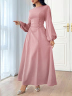 MODELYNE – Robe Longue Fluide à Détails Corset - Véluxe - Daily Look