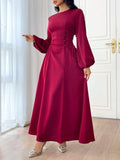 MODELYNE – Robe Longue Fluide à Détails Corset - Véluxe - Daily Look