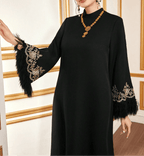NAJMA – Robe a Coupe Trapèze & Manches Ornementées - Véluxe - Daily Look