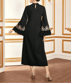 NAJMA – Robe a Coupe Trapèze & Manches Ornementées - Véluxe - Daily Look