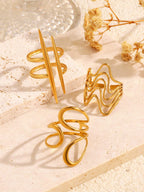 OASIX - Lot de 3 Bagues Sculpturales - Véluxe - Daily Look