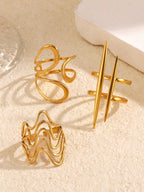 OASIX - Lot de 3 Bagues Sculpturales - Véluxe - Daily Look