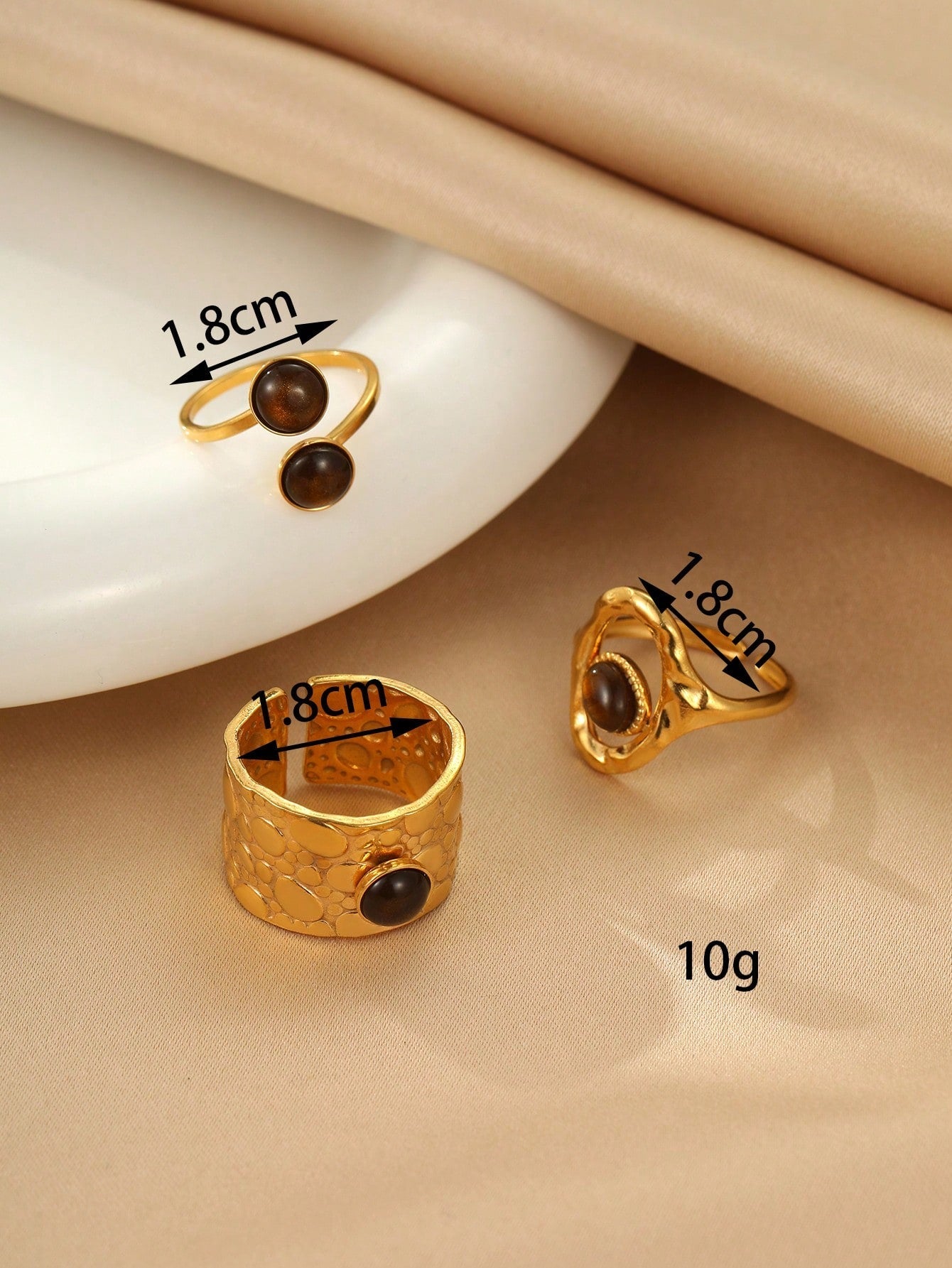 ONELIKE G - Coffret Trio "Sahara" Reflets Ambrés - Véluxe - Daily Look