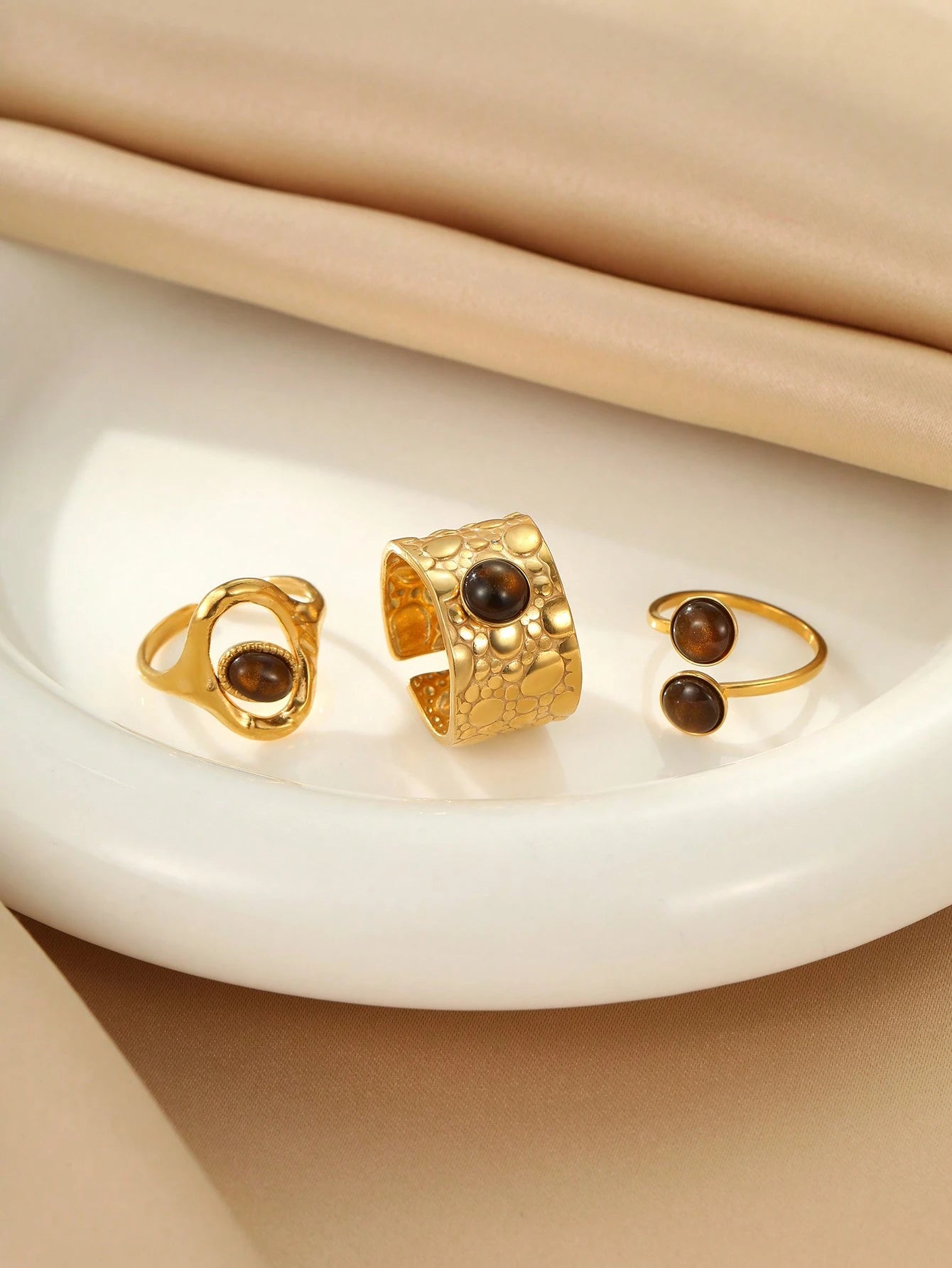 ONELIKE G - Coffret Trio "Sahara" Reflets Ambrés - Véluxe - Daily Look