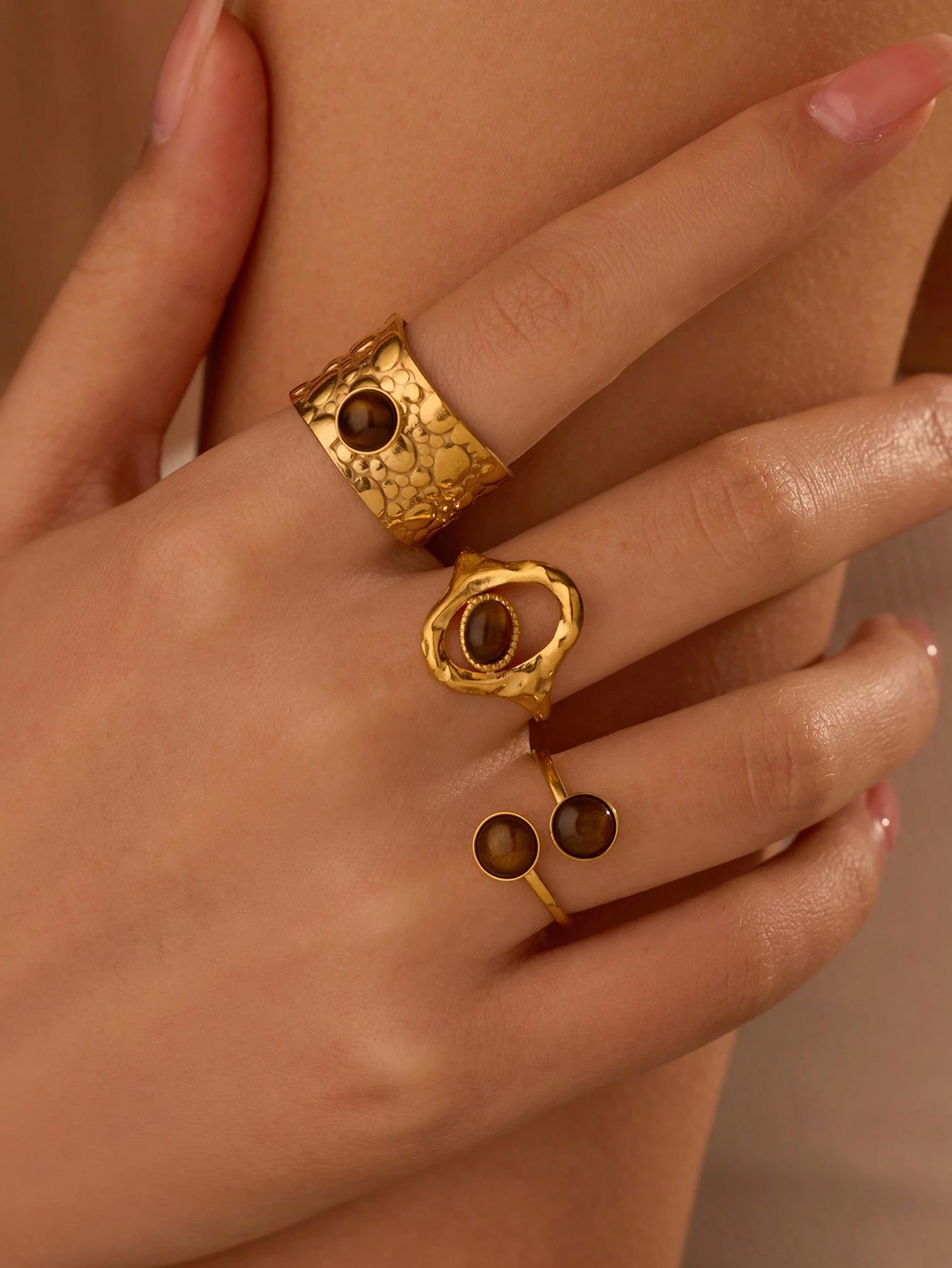 ONELIKE G - Coffret Trio "Sahara" Reflets Ambrés - Véluxe - Daily Look