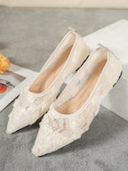 PRETTY G - Escarpins Plats "Rose Dentelle" - Véluxe - Daily Look