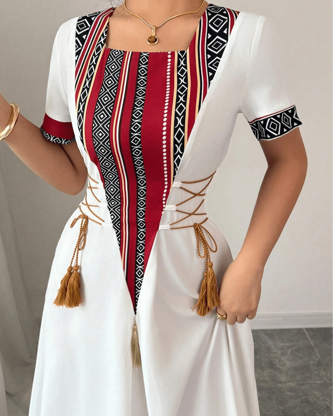 RAFFERIZA – Robe Longue Blanche d'Inspiration Bohème - Véluxe - Daily Look