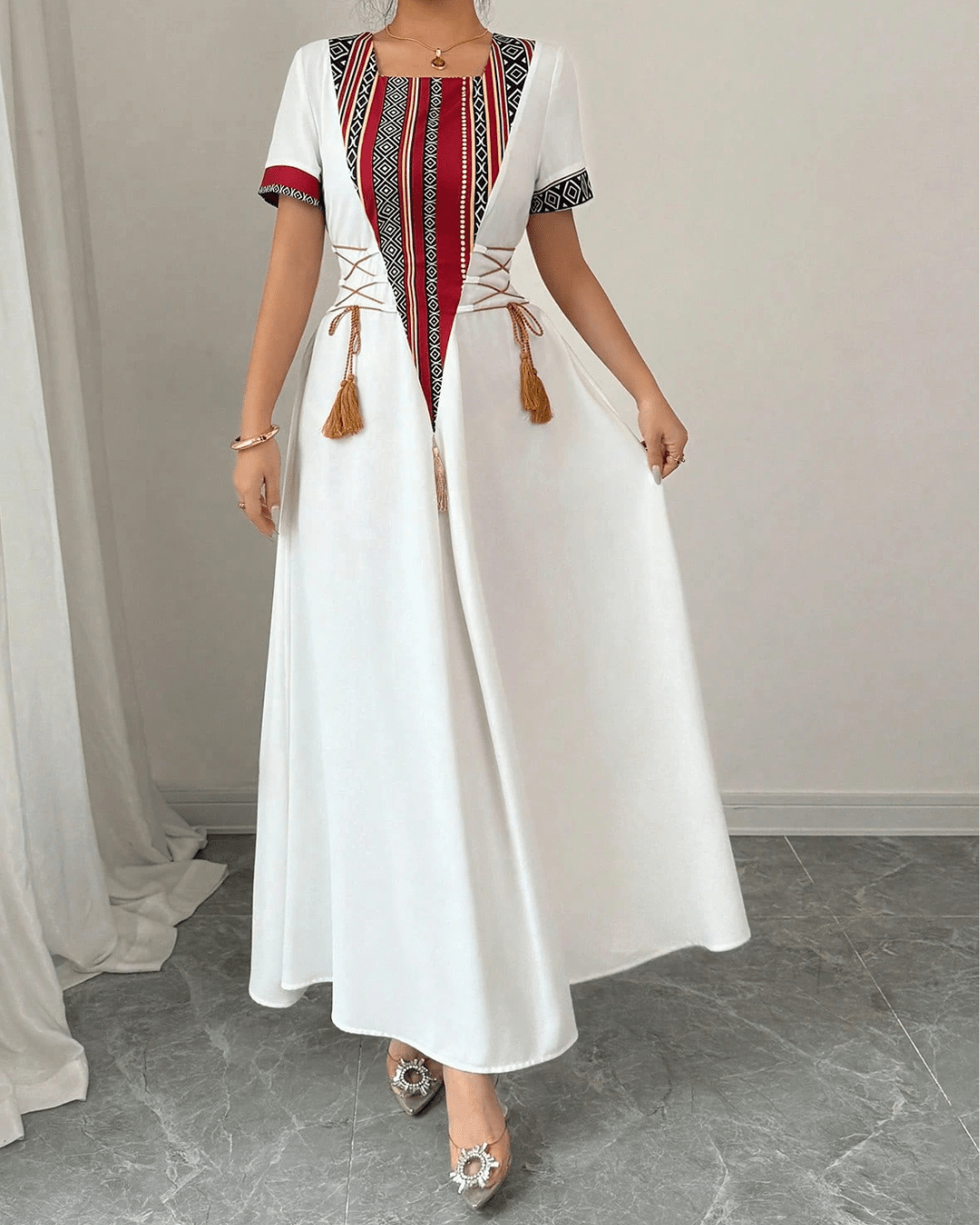 RAFFERIZA – Robe Longue Blanche d'Inspiration Bohème - Véluxe - Daily Look