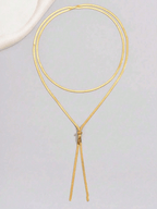 RAYQUEEN - Collier Cravate "Snake Chain" Double Rang - Véluxe - Daily Look