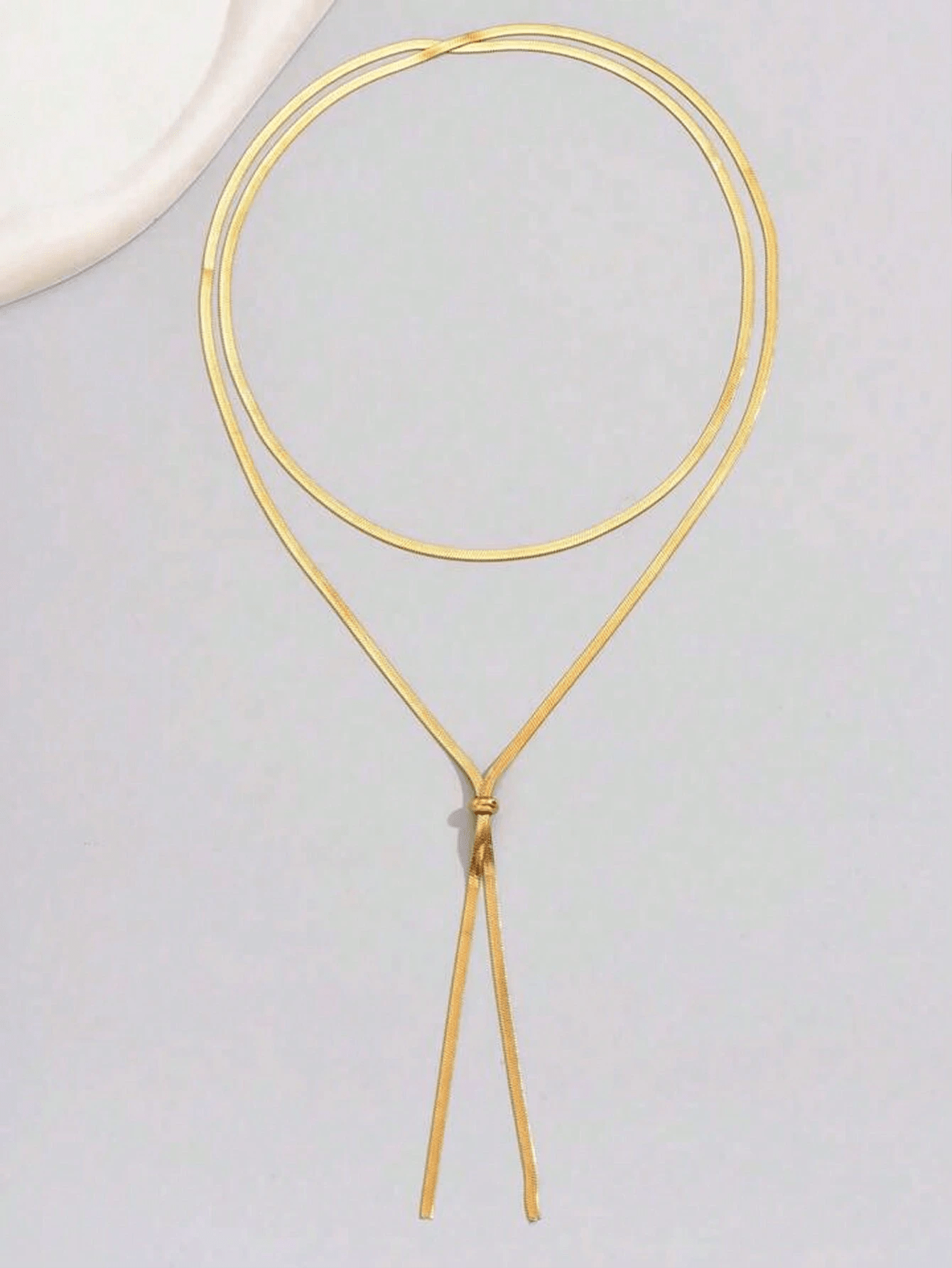 RAYQUEEN - Collier Cravate "Snake Chain" Double Rang - Véluxe - Daily Look