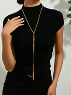 RAYQUEEN - Collier Cravate "Snake Chain" Double Rang - Véluxe - Daily Look