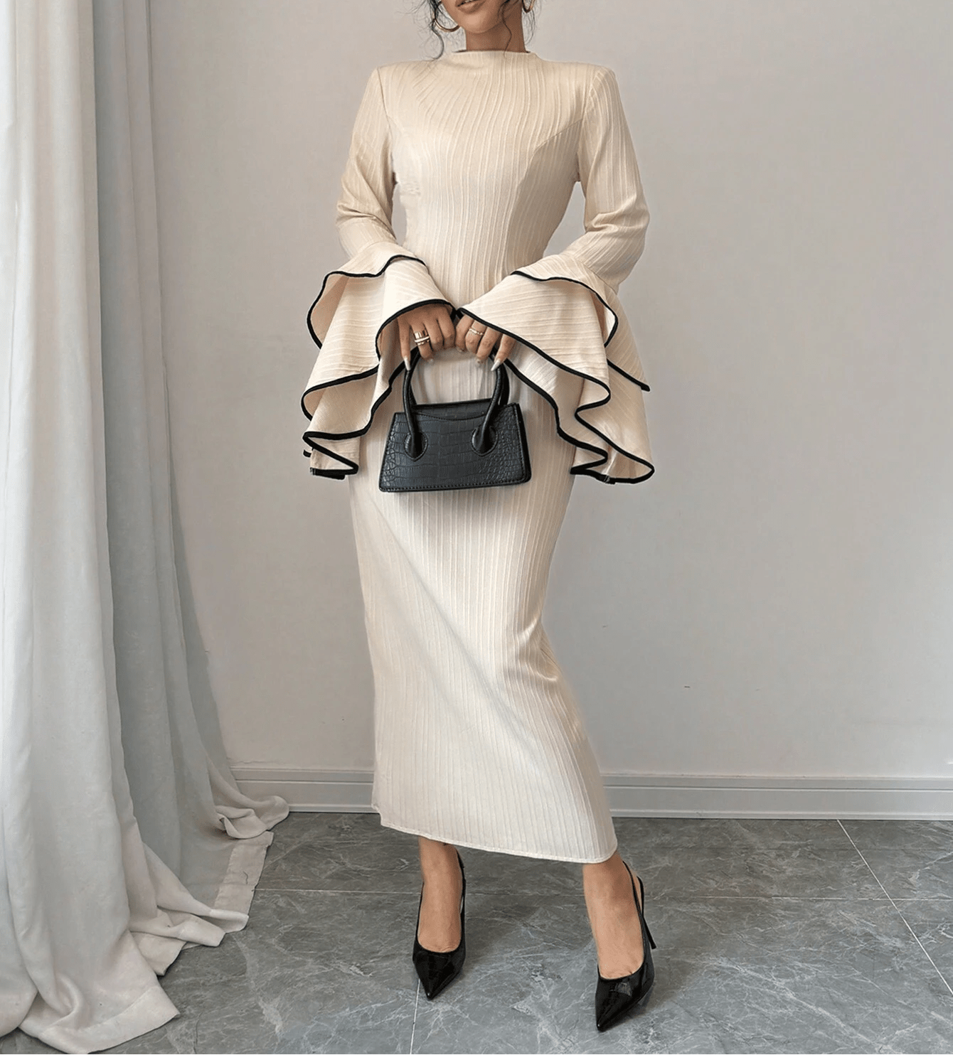 SELIANNE – Robe Maxi "Aurore" à Manches Volantées - Véluxe - Daily Look