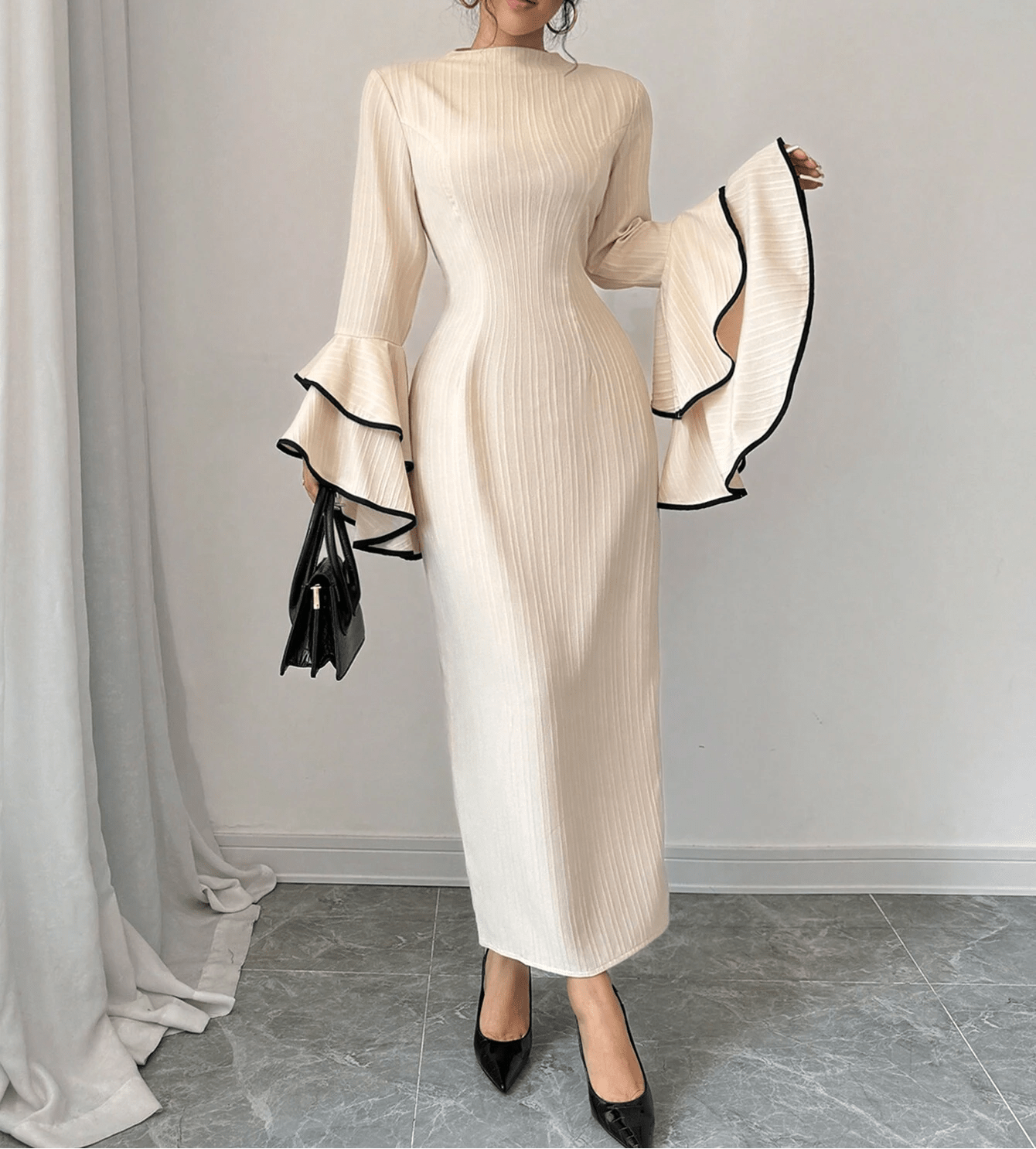 SELIANNE – Robe Maxi "Aurore" à Manches Volantées - Véluxe - Daily Look