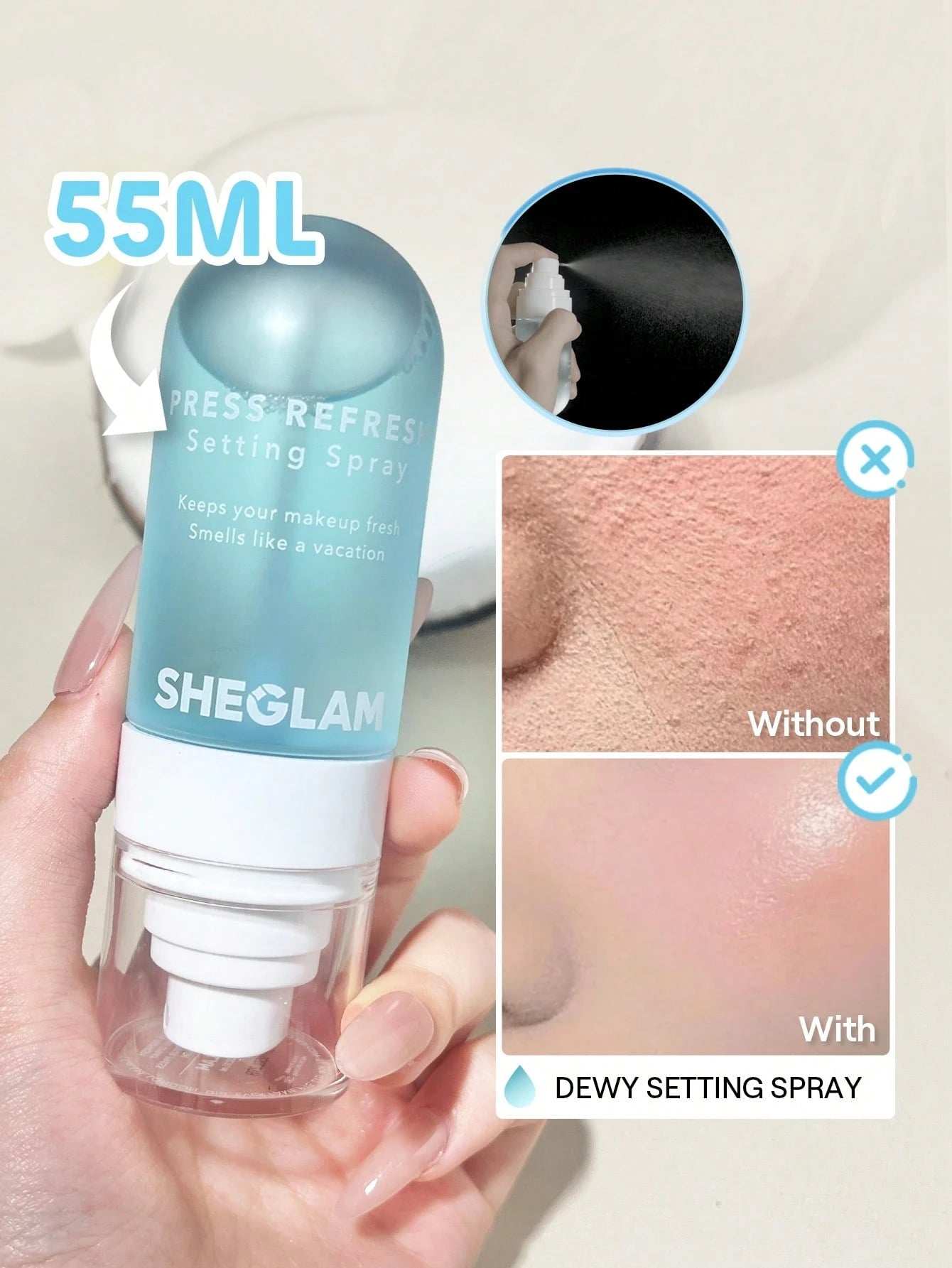 SHEGLAM - Spray Fixateur "Press Refresh" - Véluxe - Daily Look