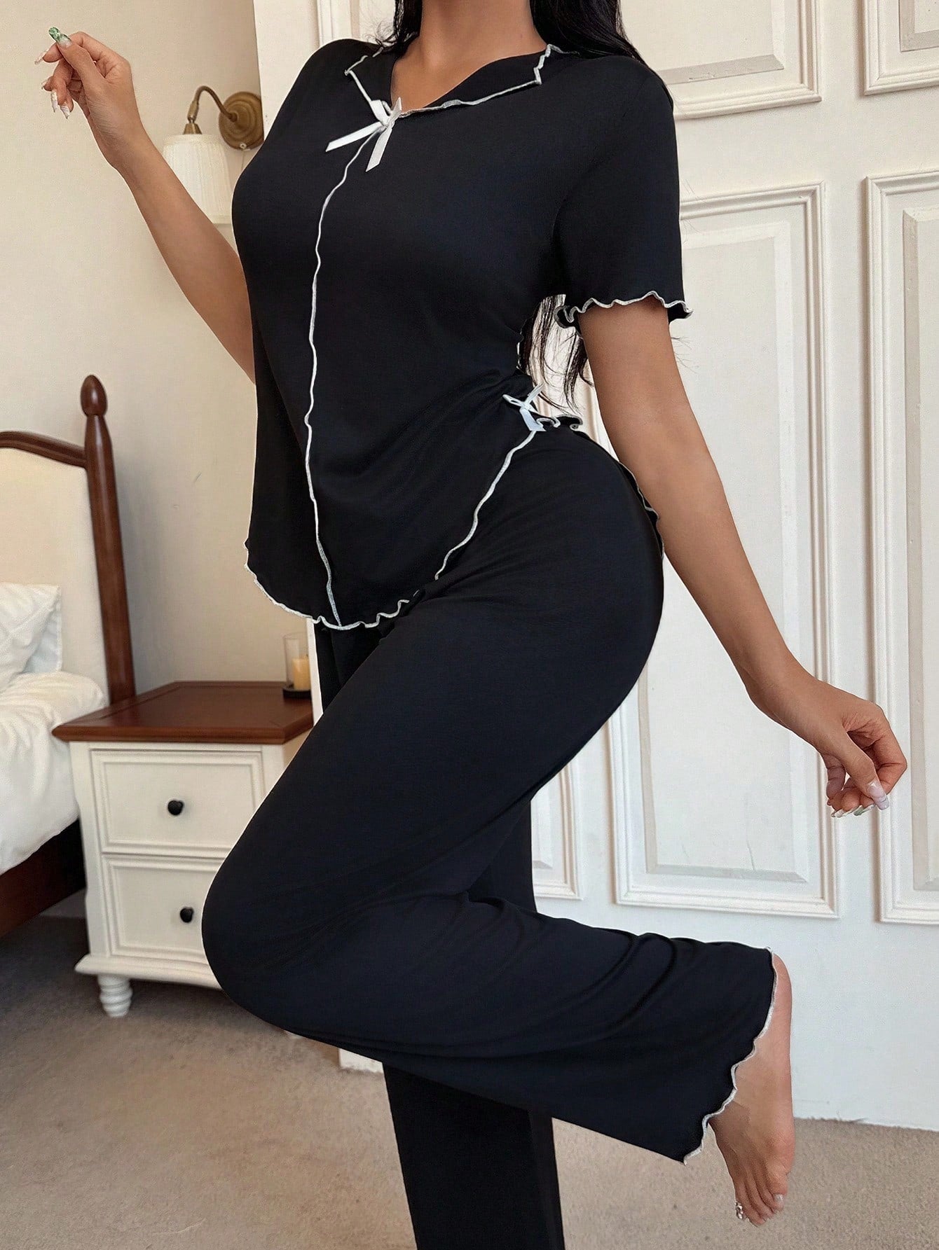 SWEET HN - Ensemble Pyjama "Midnight Chic" - Véluxe - Daily Look