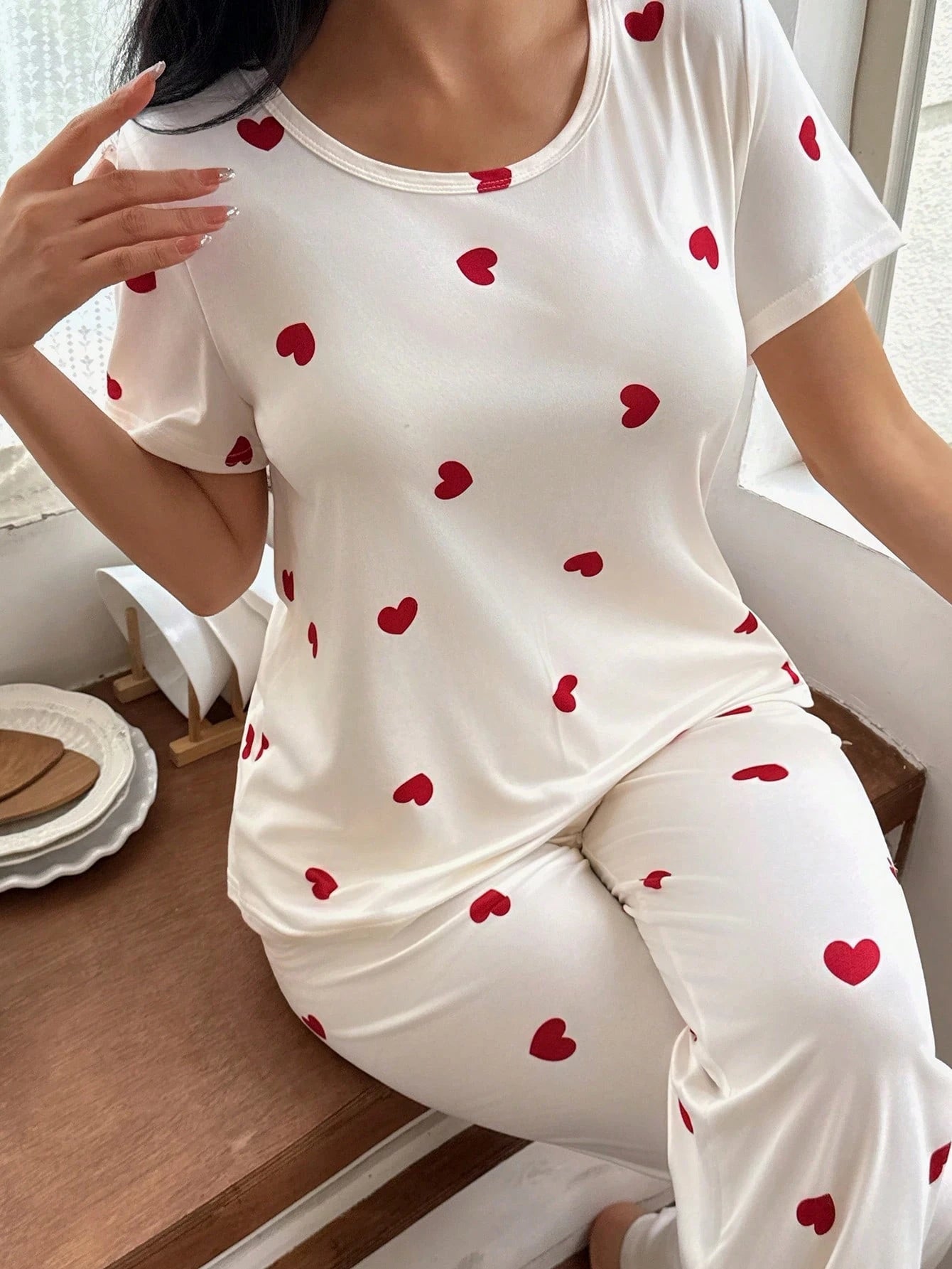 SWEET HN - Ensemble Pyjama "Red Hearts" - Véluxe - Daily Look