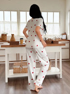 SWEET HN - Ensemble Pyjama "Red Hearts" - Véluxe - Daily Look