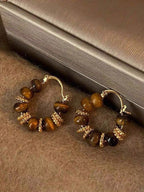 YSERA - Lot de 3 Créoles "Coffee & Gold" – Édition Vintage - Véluxe - Daily Look