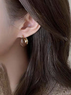 YSERA - Lot de 3 Créoles "Coffee & Gold" – Édition Vintage - Véluxe - Daily Look